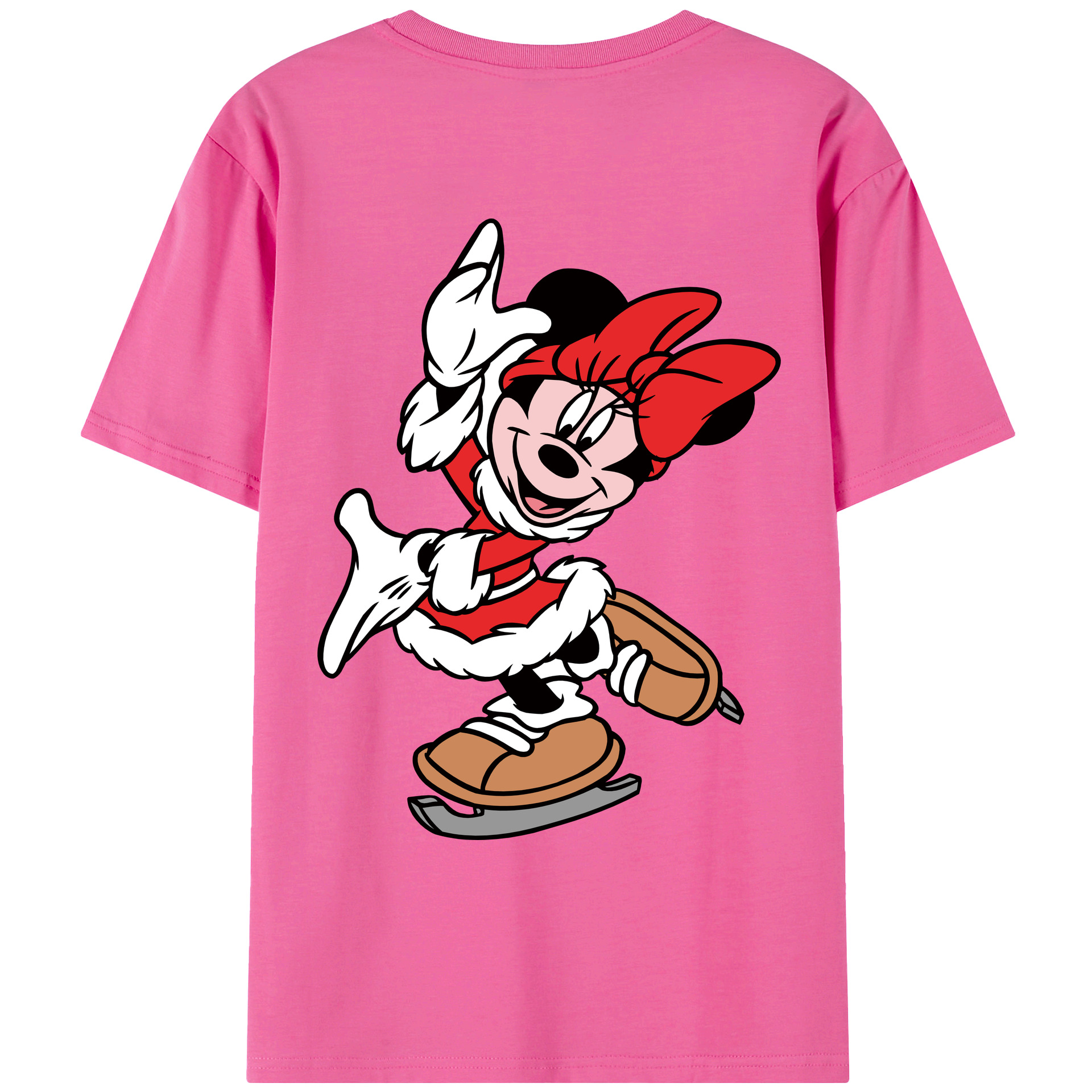 （画像用） ミッキーマウス Mickey Mouse レディース半袖Tシャツ(バックプリント)